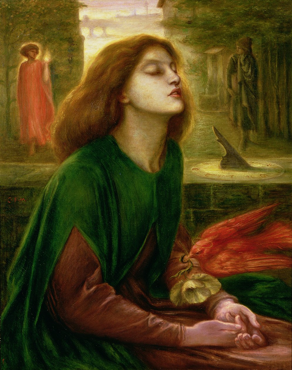 Dante Gabriel Rossetti（1828-82）によるBeata Beatrixのコピー、1900-10年頃（キャンバスに油彩） 作： チャールズフェアファックスマレー