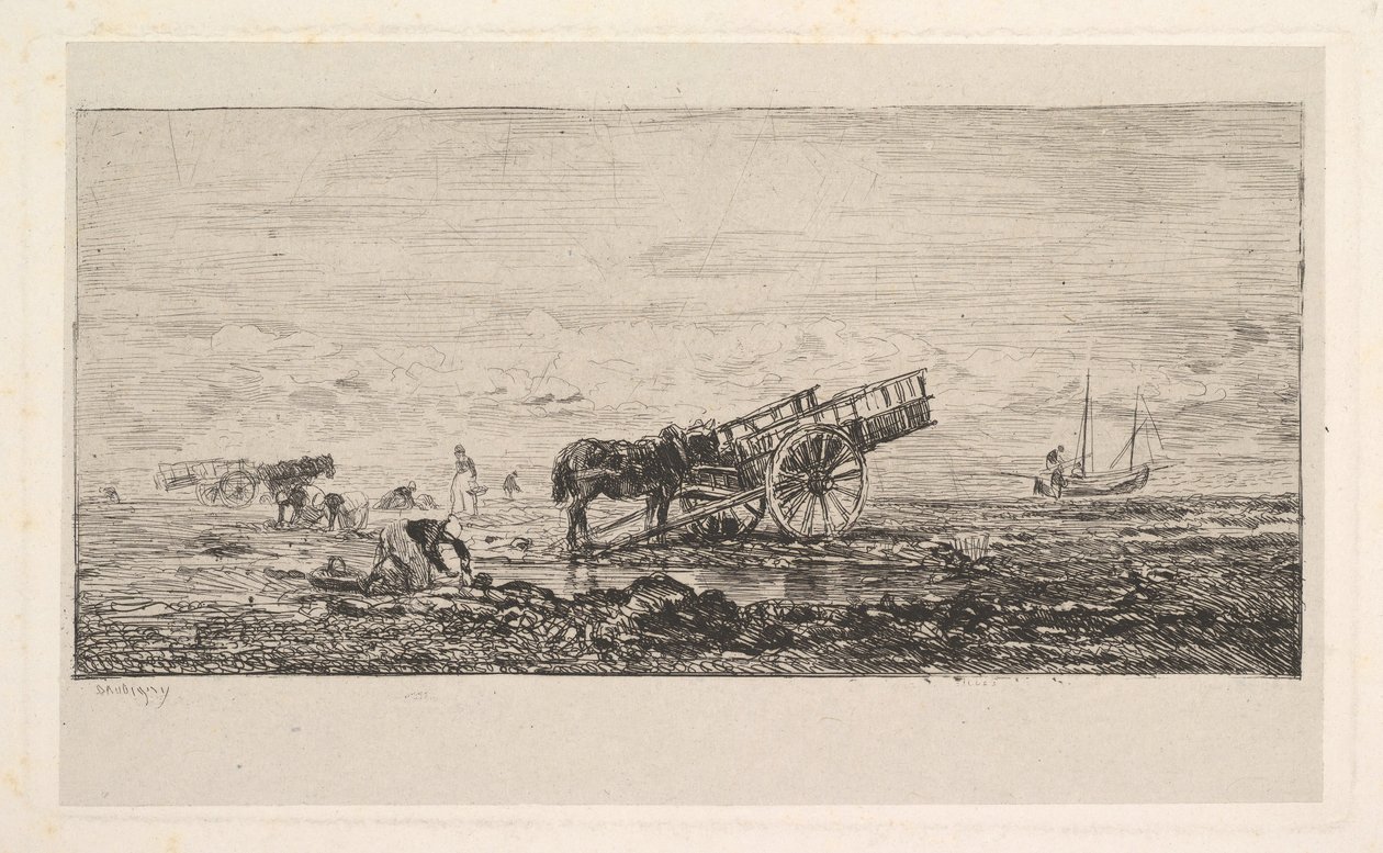 ビラービルのビーチ、1837-78。 作： チャールズ・フランソワ・ドービニー