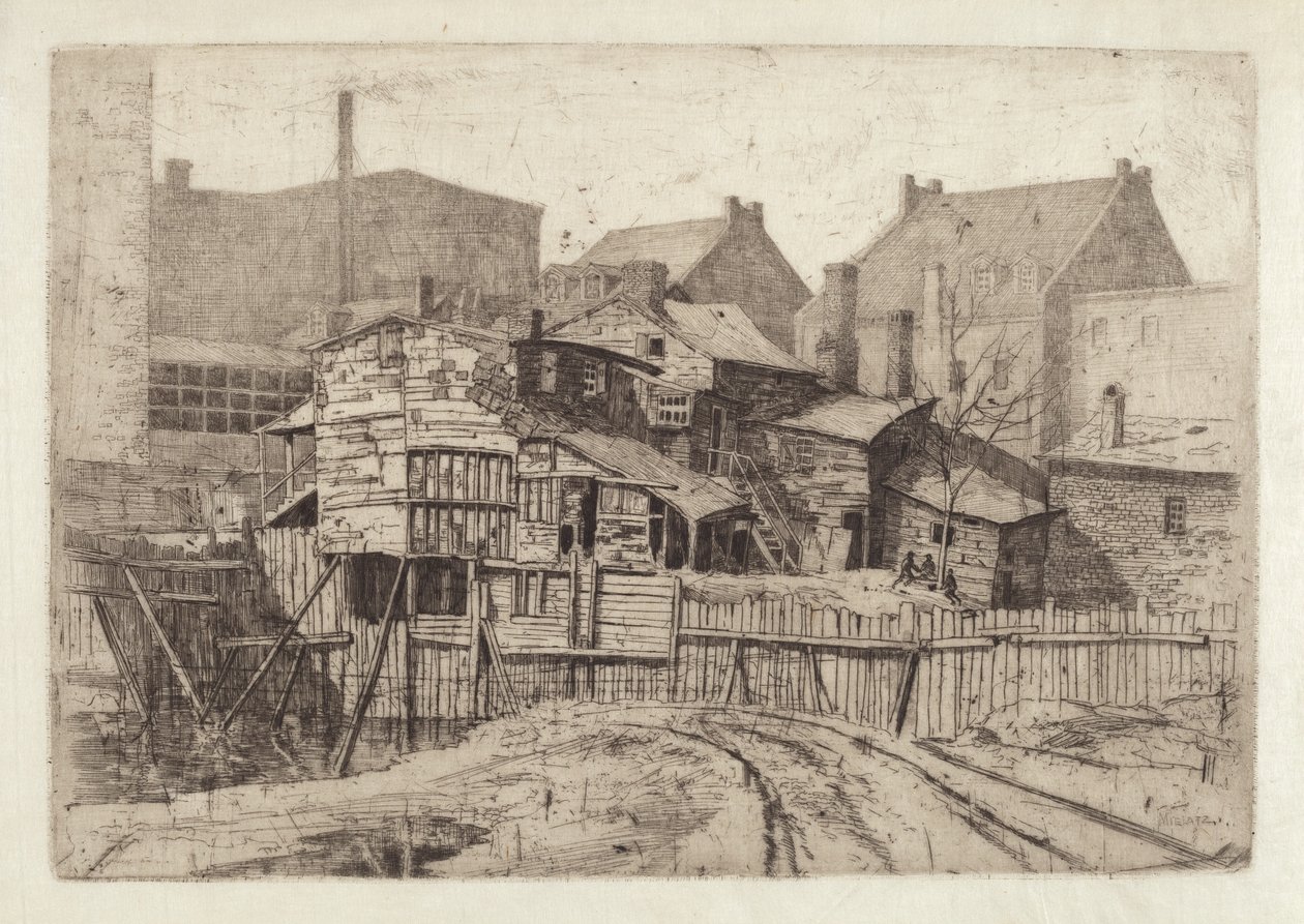市の無題の木造住宅、1880年代。 作： チャールズ・フレデリック・ウィリアム・ミエラッツ