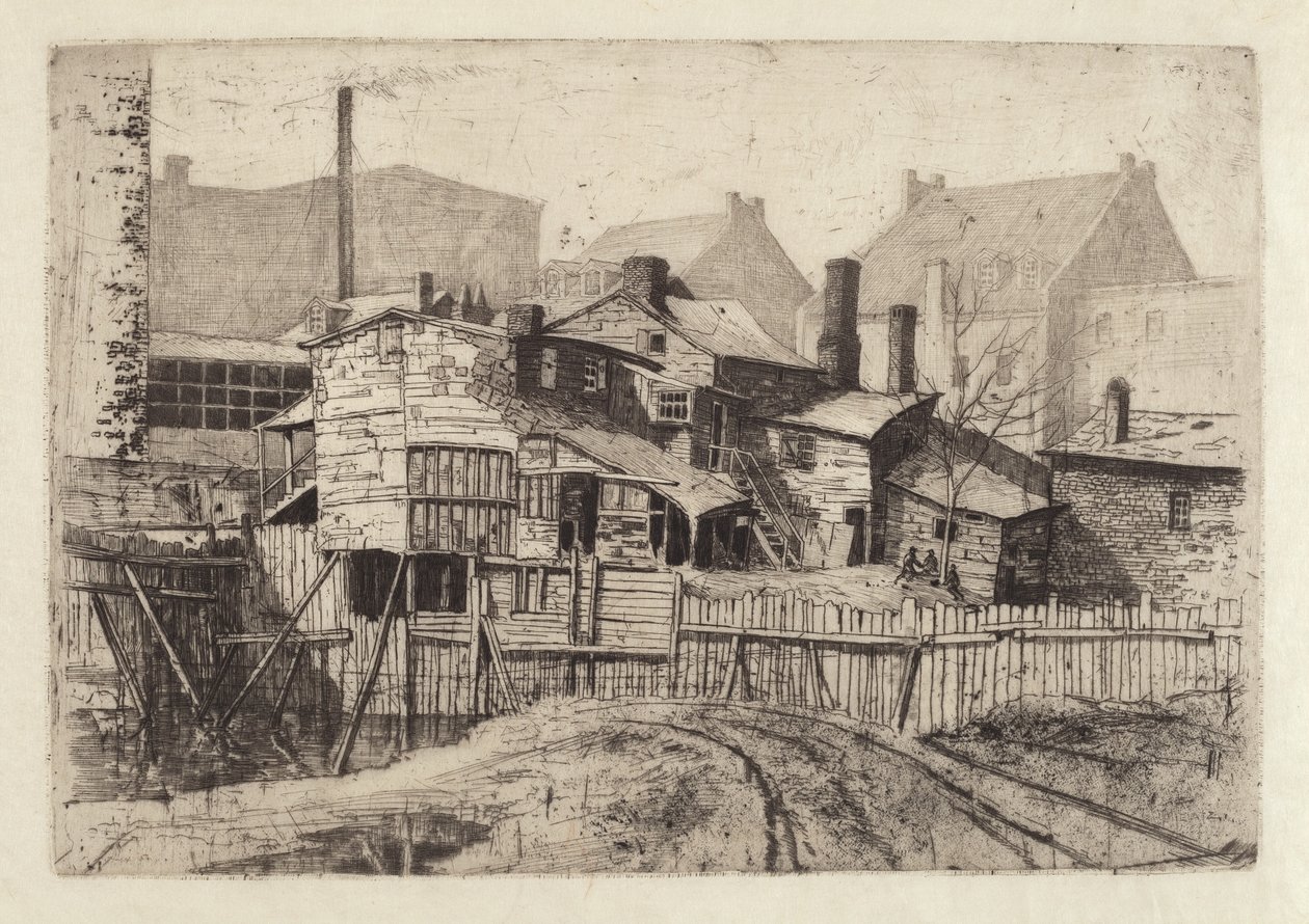 市の無題の木造住宅、1880年代。 作： チャールズ・フレデリック・ウィリアム・ミエラッツ