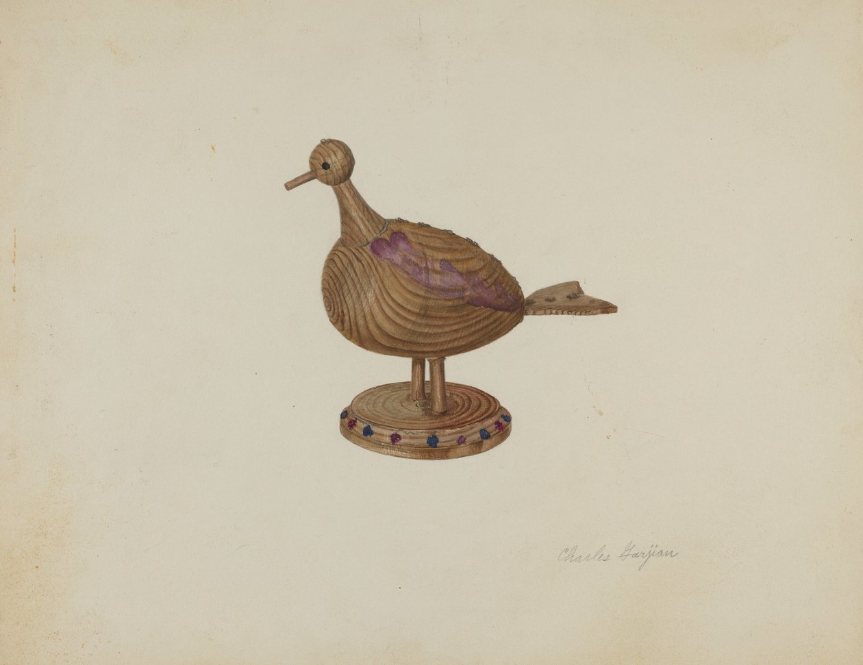 ペンシルベニア州ドイツのおもちゃの鳥 作： チャールズ・ガルジャン