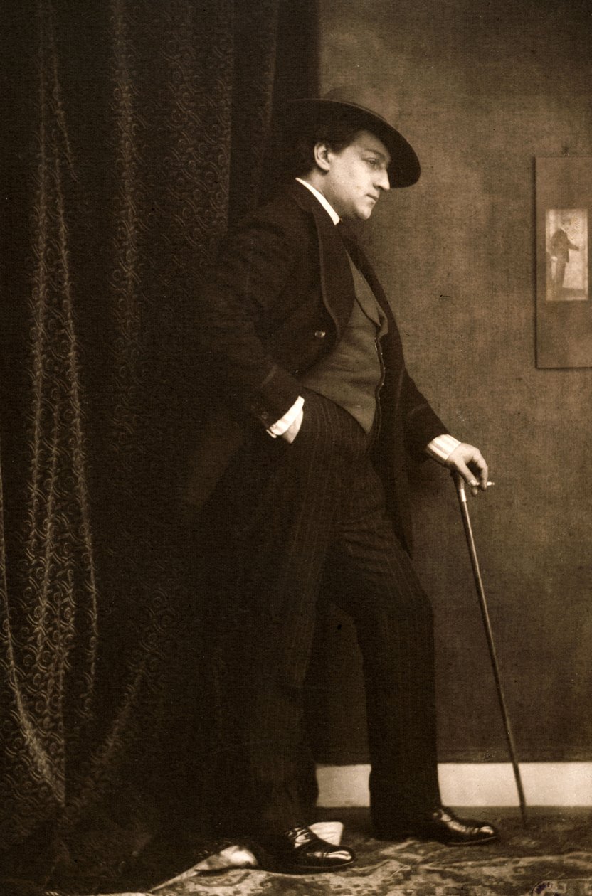 Sacha Guitry 1885-1957 の肖像、c。 1905年。 作： チャールズ・ガーシェル