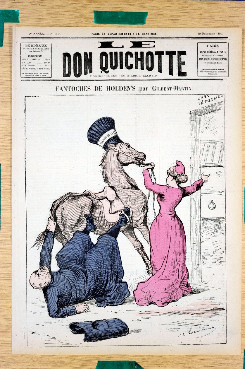 Le Don Quichotte "の表紙、335番、Satirique en Colours 作： チャールズジルバートマーティン