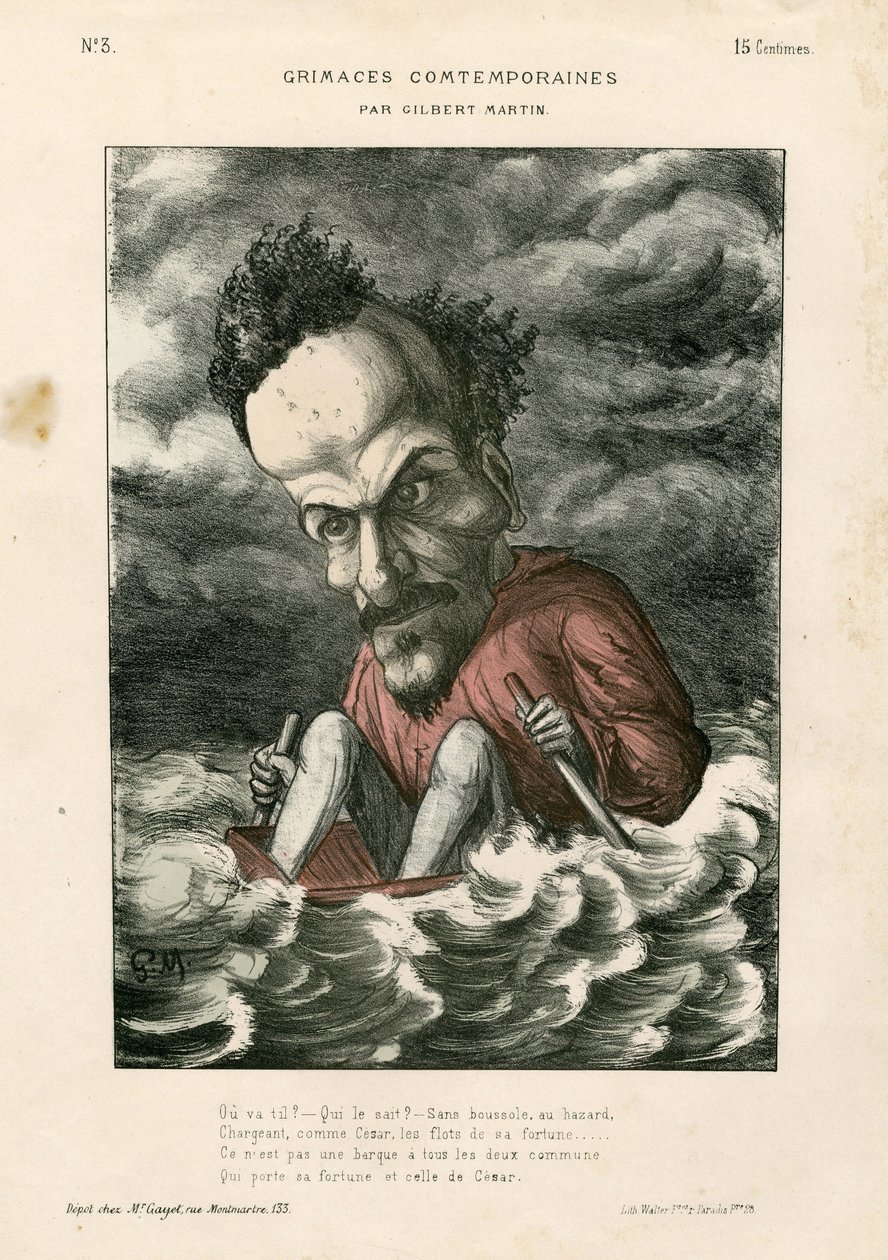 Contemporary Grimaces - チャールズ・ギルバート＝マーティン（1839-1905）のイラストレーション。ロシュフォール アンリ (1831-1913) - 海 作： チャールズジルバートマーティン