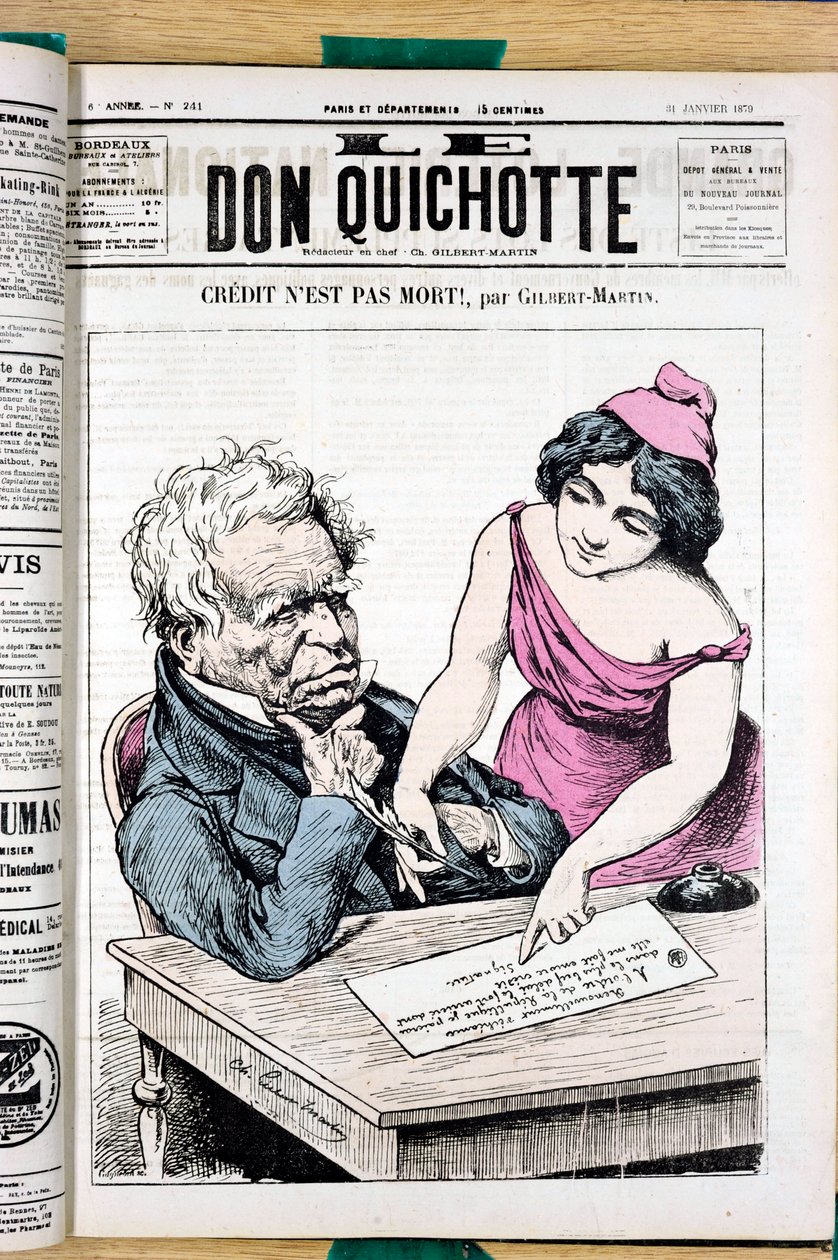 ル・ドン・キホーテ」表紙、241番、Satirique en Couleurs 作： チャールズジルバートマーティン