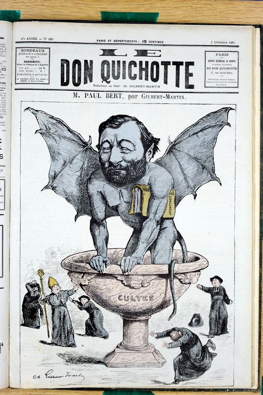 ル・ドン・キホーテ」表紙、389番、Satirique en Couleurs 作： チャールズジルバートマーティン