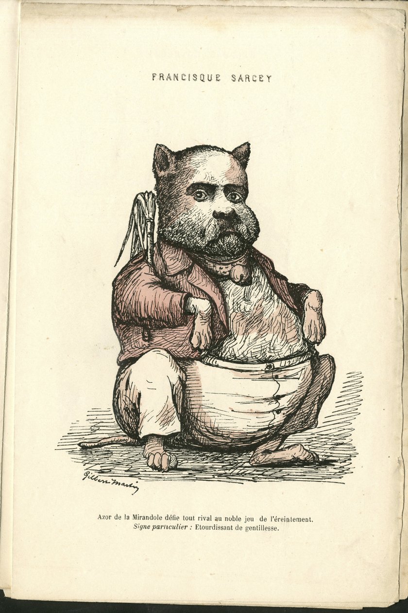 チャールズ・ギルバート・マーティン（1839-1905）による "Contemporary Grimaces "のイラスト 作： チャールズジルバートマーティン
