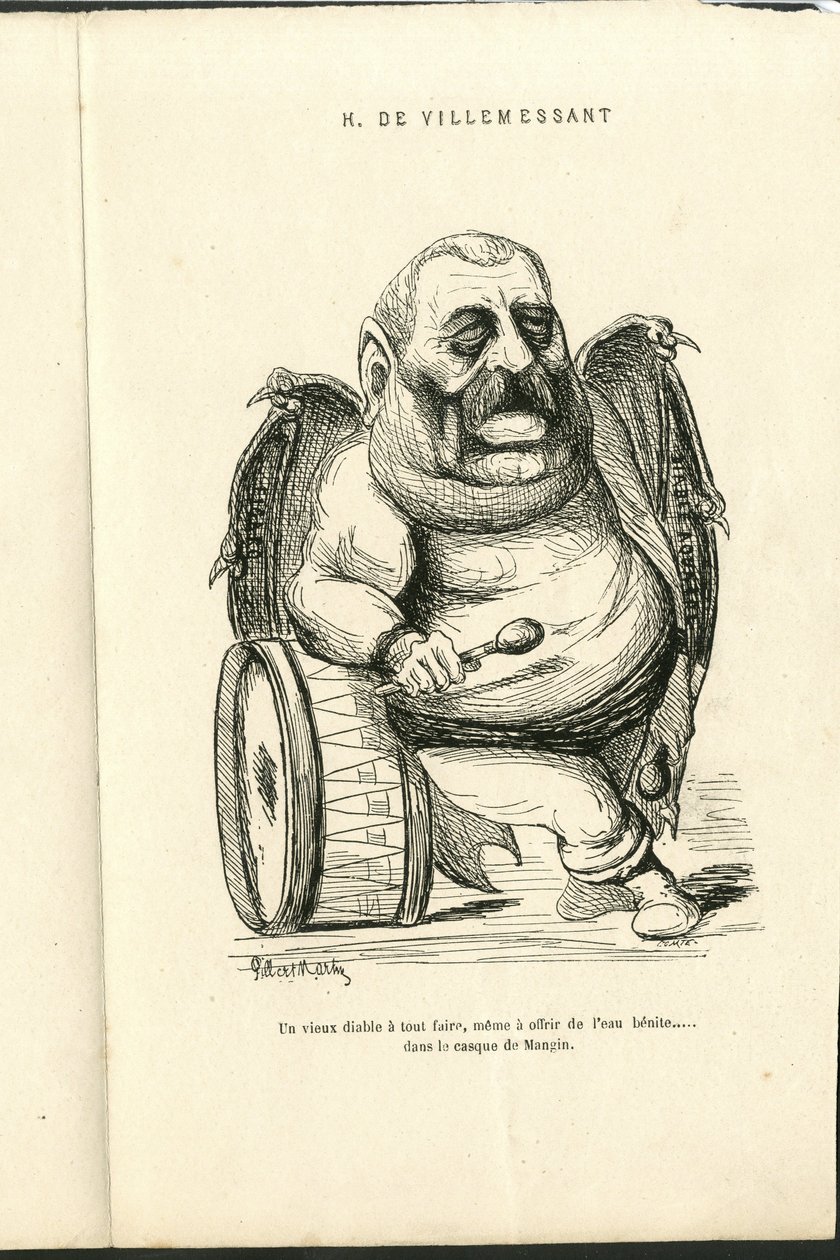 チャールズ・ギルバート・マーティン（1839-1905）による "Contemporary Grimaces "のイラスト 作： チャールズジルバートマーティン