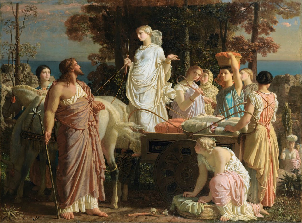 ユリシーズとナウシカ、c。 1853年。 作： チャールズ・グレイレ