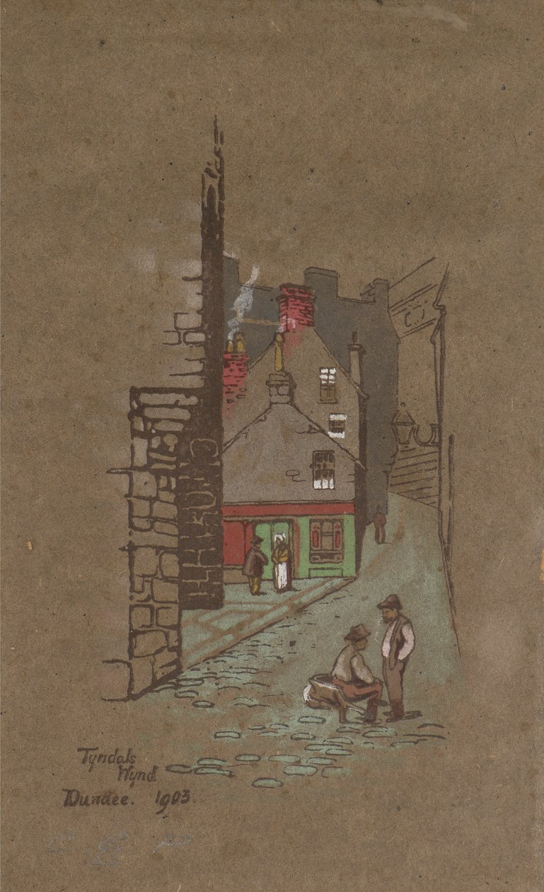 ティンダルのウィンド、ダンディー、1903年頃（手描きのプリント） 作： チャールズグスタフルイスフィリップス