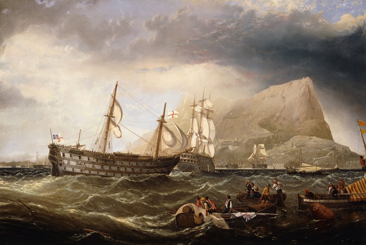 ヒブラルター船からの発送、1877 作： チャールズ・ヘンリー・ミラー