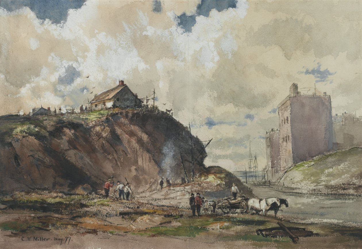都市の建設方法、1877（紙にトイレ） 作： チャールズ・ヘンリー・ミラー