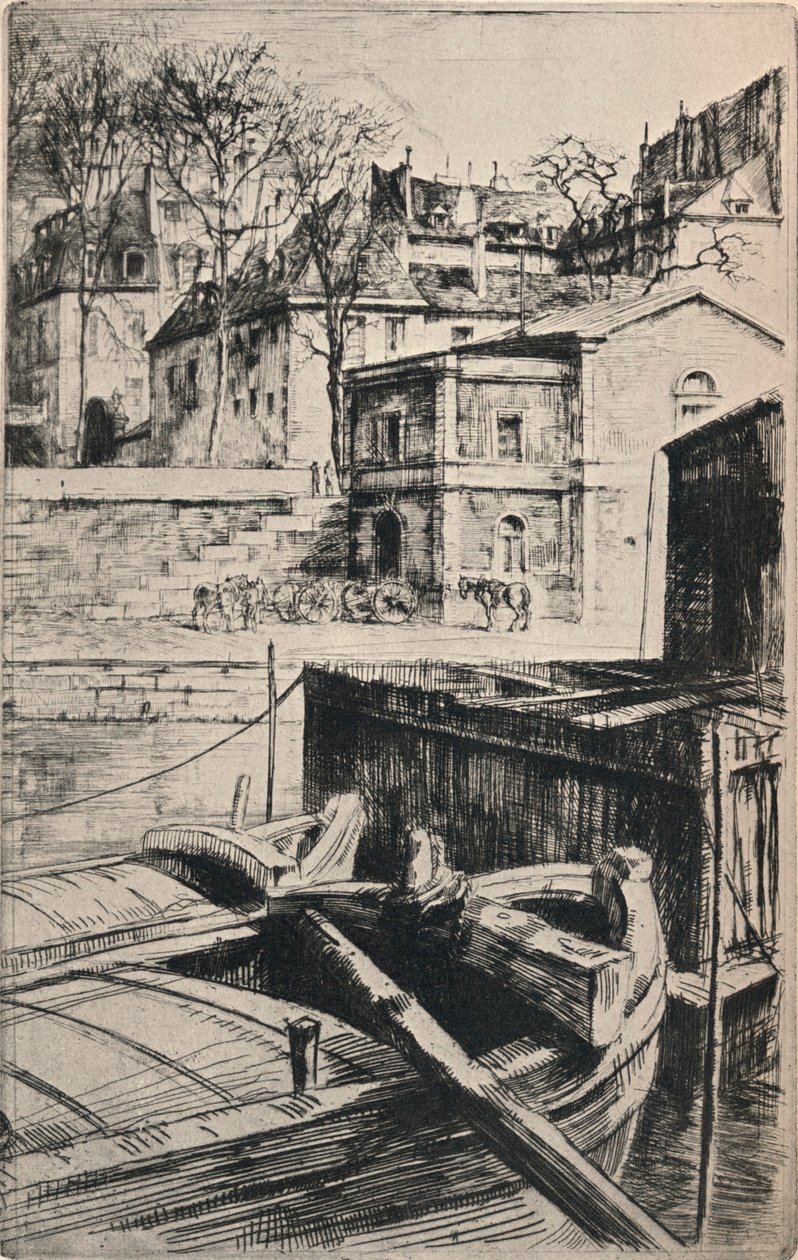「Quai des Cestins」、1915年 作： チャールズ・ヘイマン