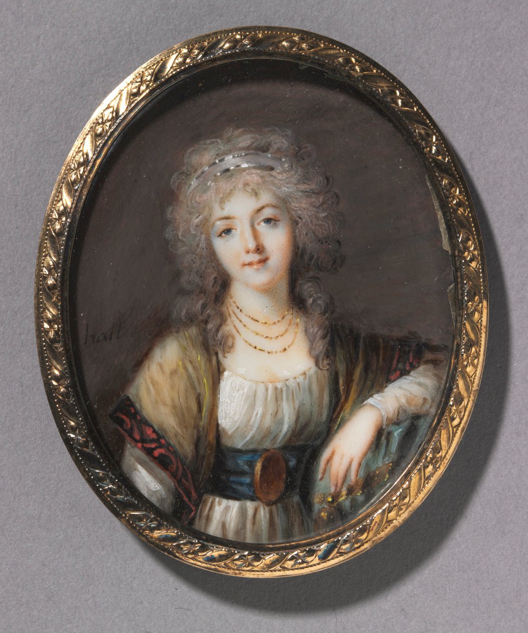 若い女性の肖像、c。 1785年。 作： チャールズ・エナード