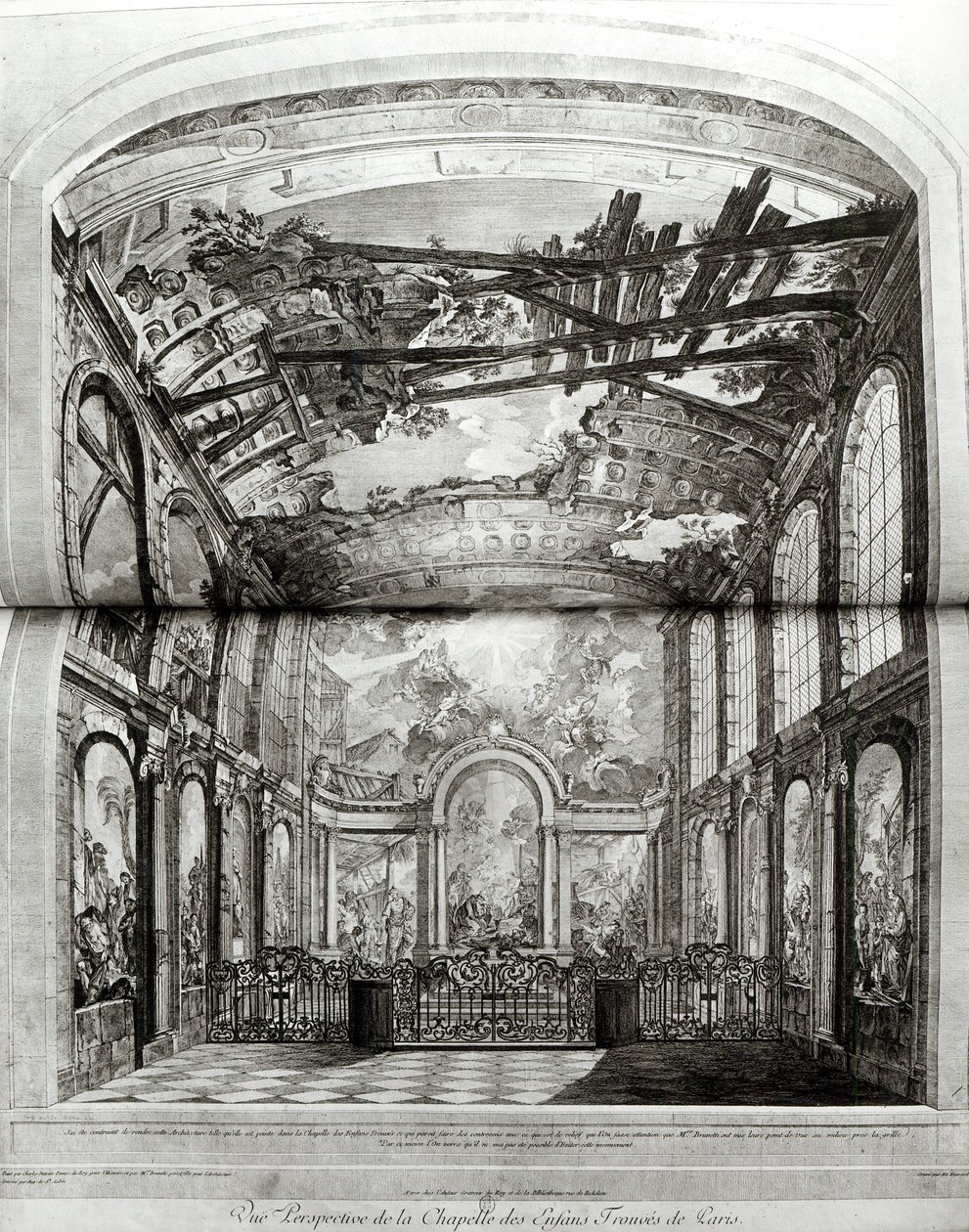 エティエンヌフェサール（1714-77）c.1750によって彫刻されたパリのホスピスデザンファントルヴェの礼拝堂の装飾 作： チャールズ・ジョセフ・ナトワール