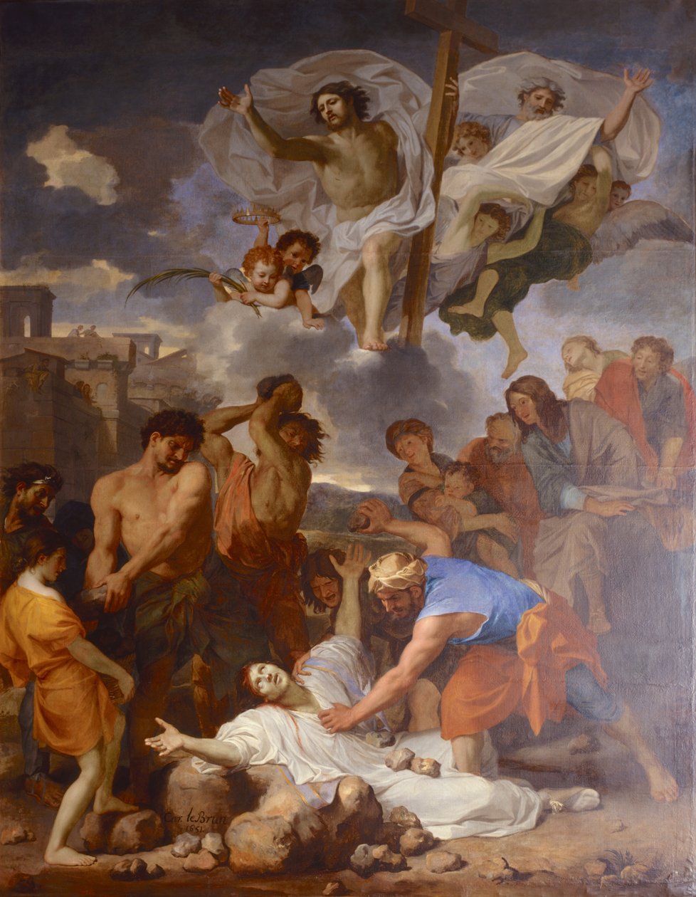フランス語：Le Martyre de saint Étienne シャルル・ル・ブラン作 La Lapidation de saint Étienne 作： チャールズ・ル・ブラン