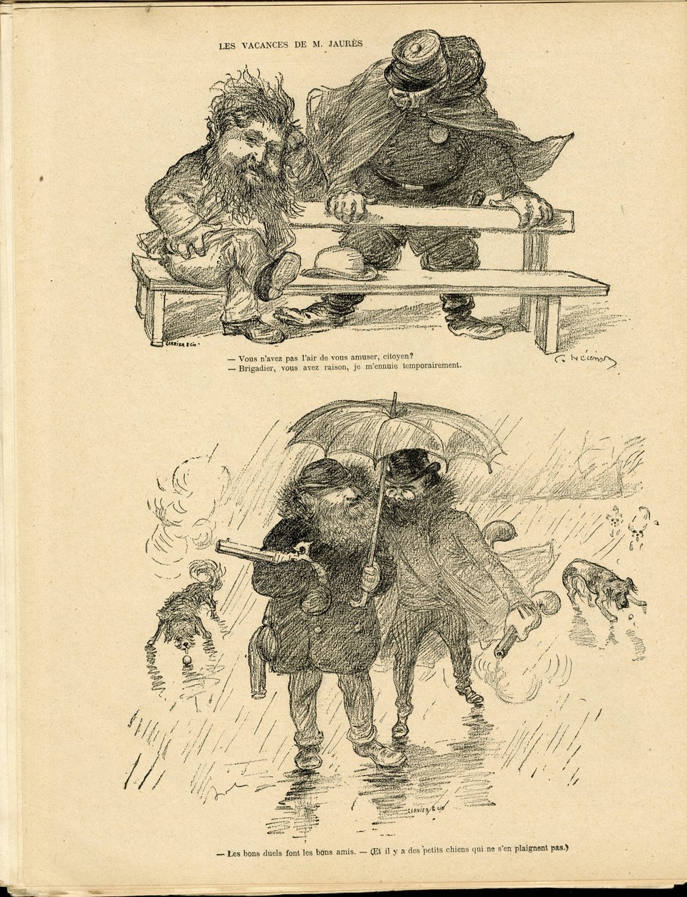 シャルル・レアンドル（1862-1934）が「Le Rire」に描いたもの。 作： チャールズ・ランドレ