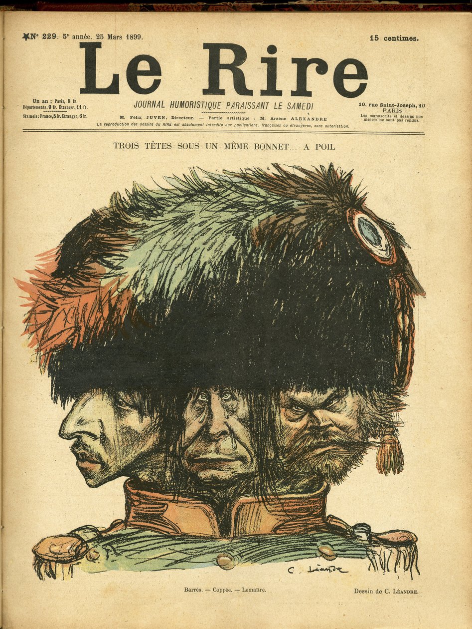 Le Rire」の表紙に描かれたシャルル・レアンドル（1862-1934）のイラスト 作： チャールズ・ランドレ