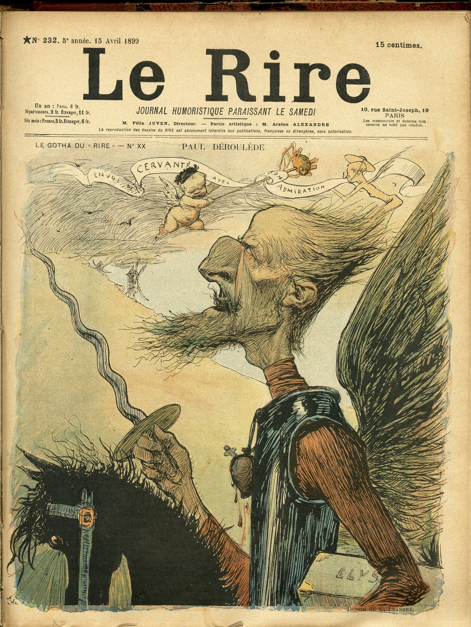 Le Rire」の表紙に描かれたシャルル・レアンドル（1862-1934）のイラスト 作： チャールズ・ランドレ