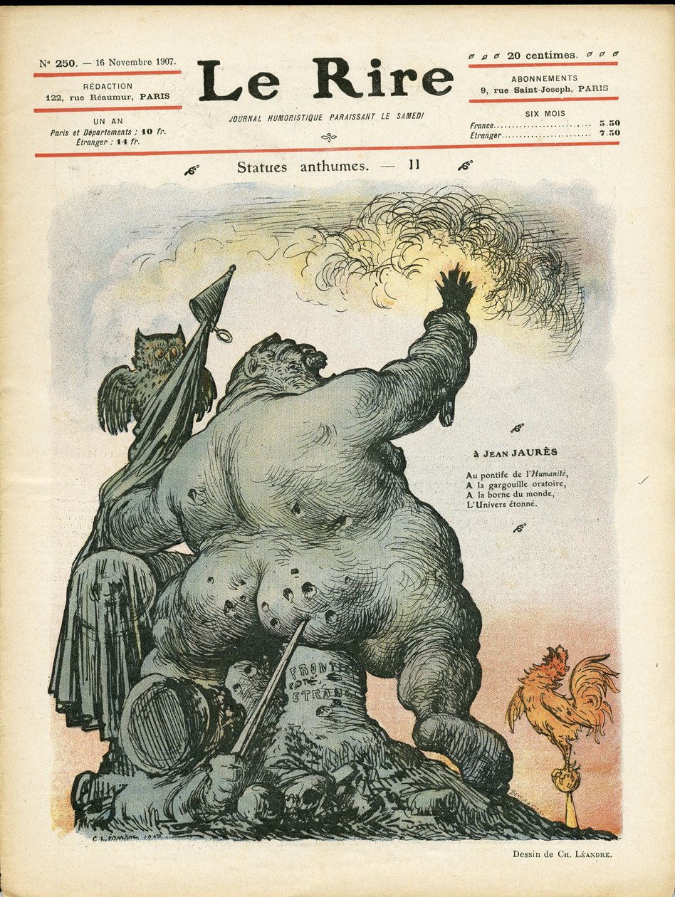 Le Rire」の表紙に描かれたシャルル・レアンドル（1862-1934）のイラスト 作： チャールズ・ランドレ