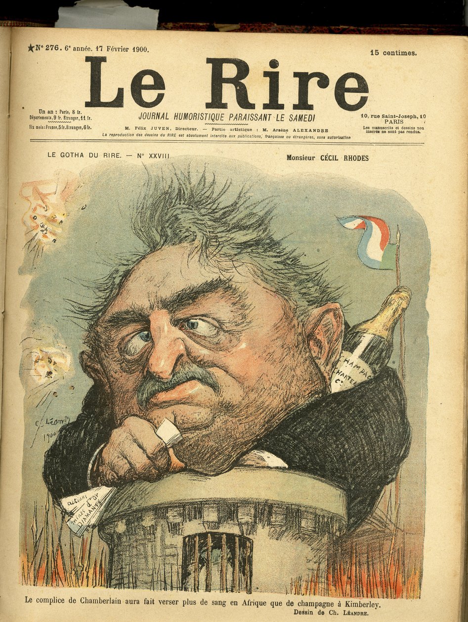 Le Rire」の表紙に描かれたシャルル・レアンドル（1862-1934）のイラスト 作： チャールズ・ランドレ
