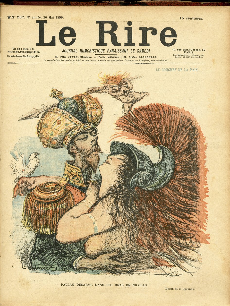 Le Rire」の表紙に描かれたシャルル・レアンドル（1862-1934）のイラスト 作： チャールズ・ランドレ