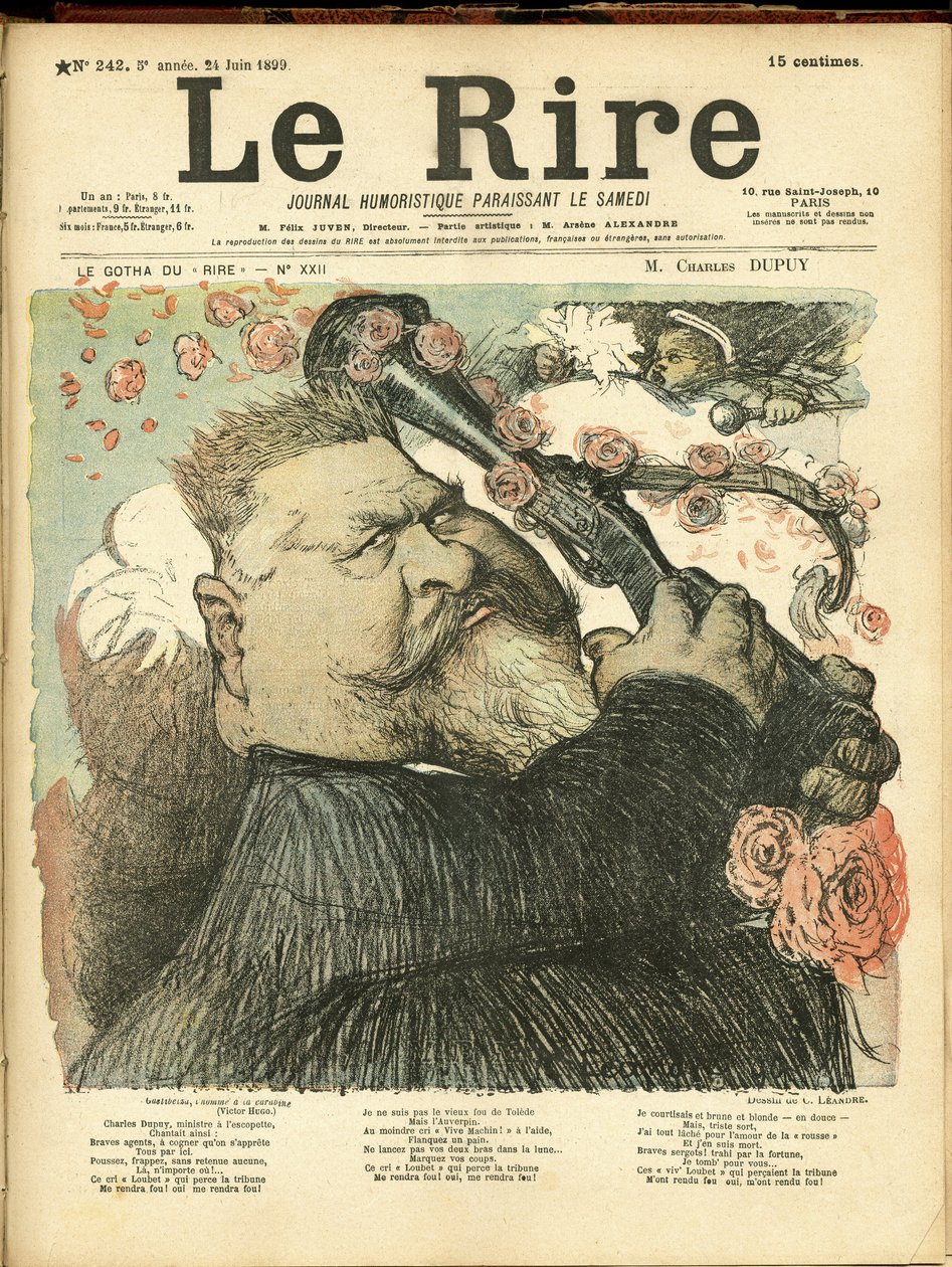 Le Rire」の表紙に描かれたシャルル・レアンドル（1862-1934）のイラスト 作： チャールズ・ランドレ