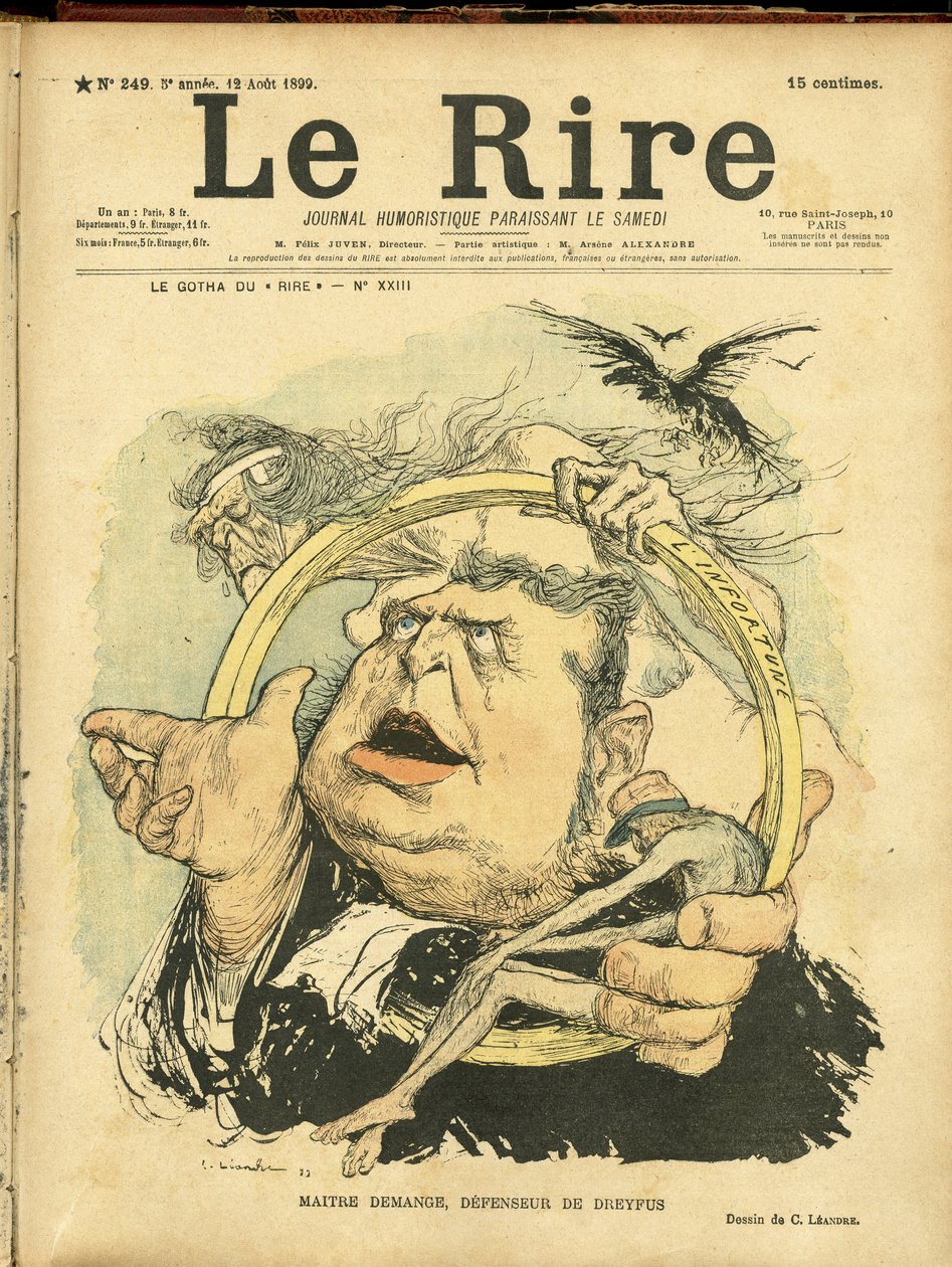 Le Rire」の表紙に描かれたシャルル・レアンドル（1862-1934）のイラスト 作： チャールズ・ランドレ