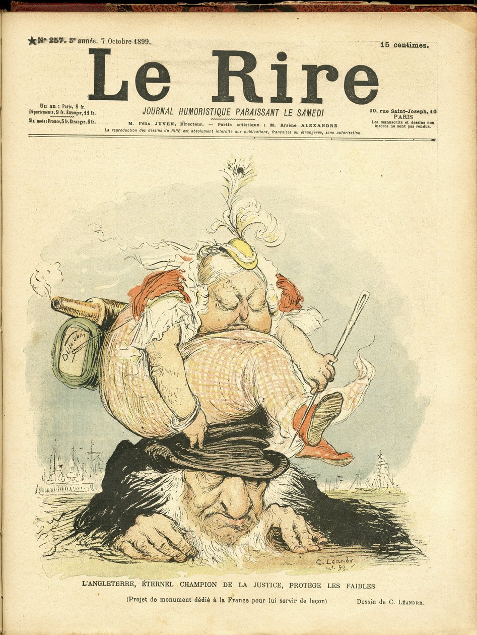 Le Rire」の表紙に描かれたシャルル・レアンドル（1862-1934）のイラスト 作： チャールズ・ランドレ