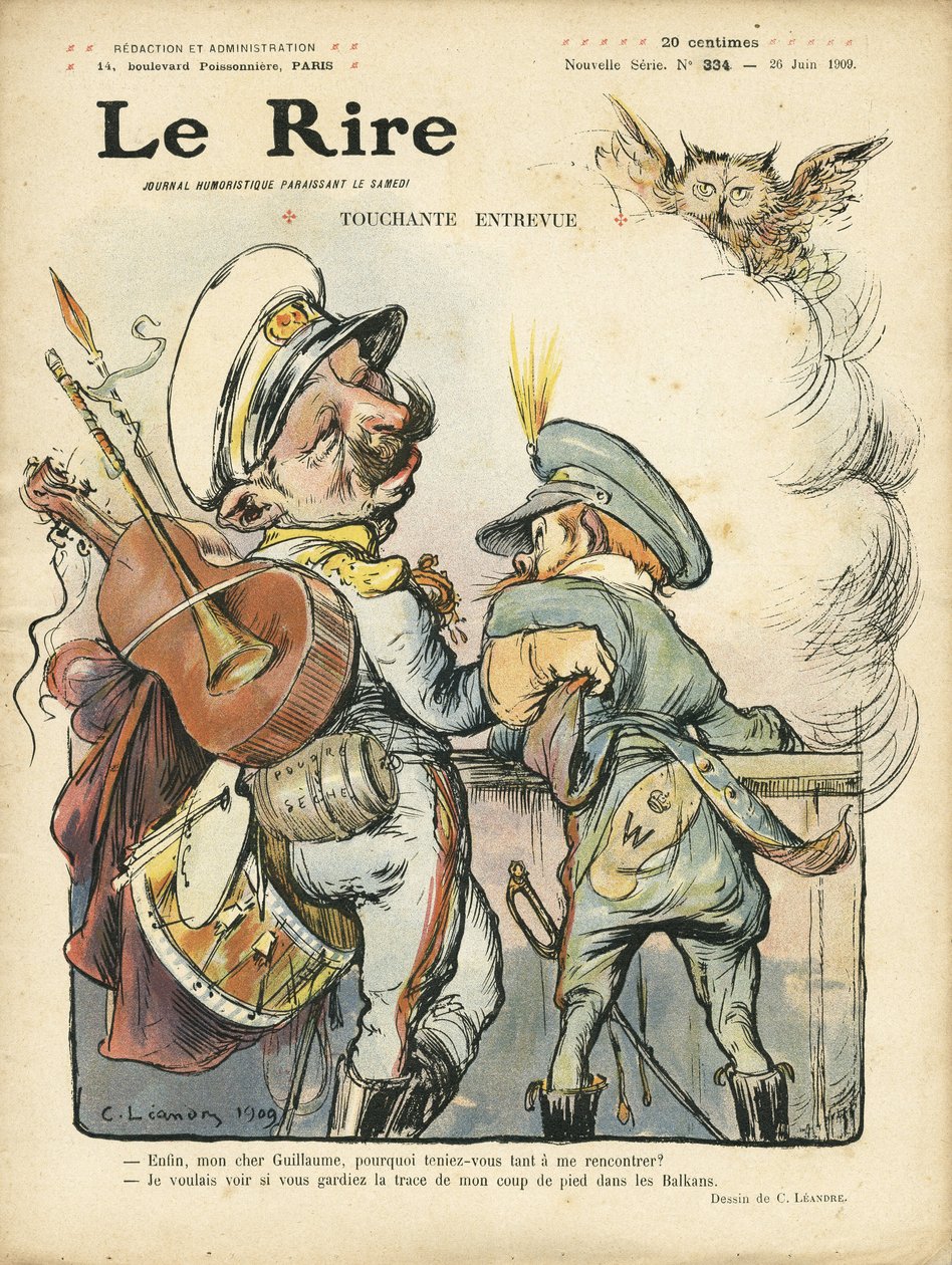 シャルル・ルアンドル（1862-1934）のイラストが『Le Rire』誌の表紙に！（2009年6月26日） - Touchante interview - 音楽、ギター - ウィリアム2世、ニコラ2世 作： チャールズ・ランドレ