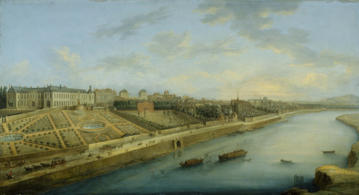 グルネルから見たパッシーとシャイヨー、1743年頃（絵画） 作： チャールズ・レオポルド・グレーベンブローク