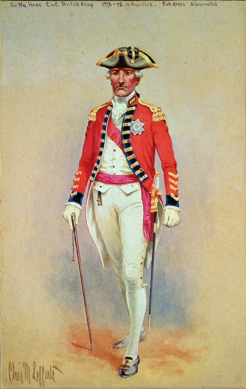 ウィリアムハウ卿、イギリス軍の司令官（1776-78年）の正装 作： チャールズ・マッキュビン・レファーツ