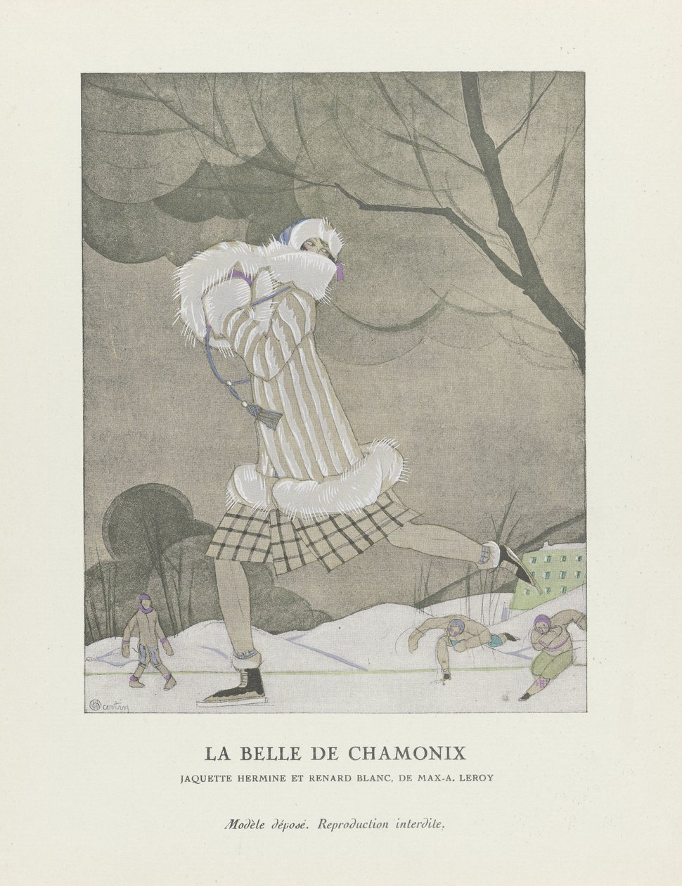 ラベルドゥシャモニー、パブ。 1924（ステンシルプリント） 作： チャールズ・マーティン