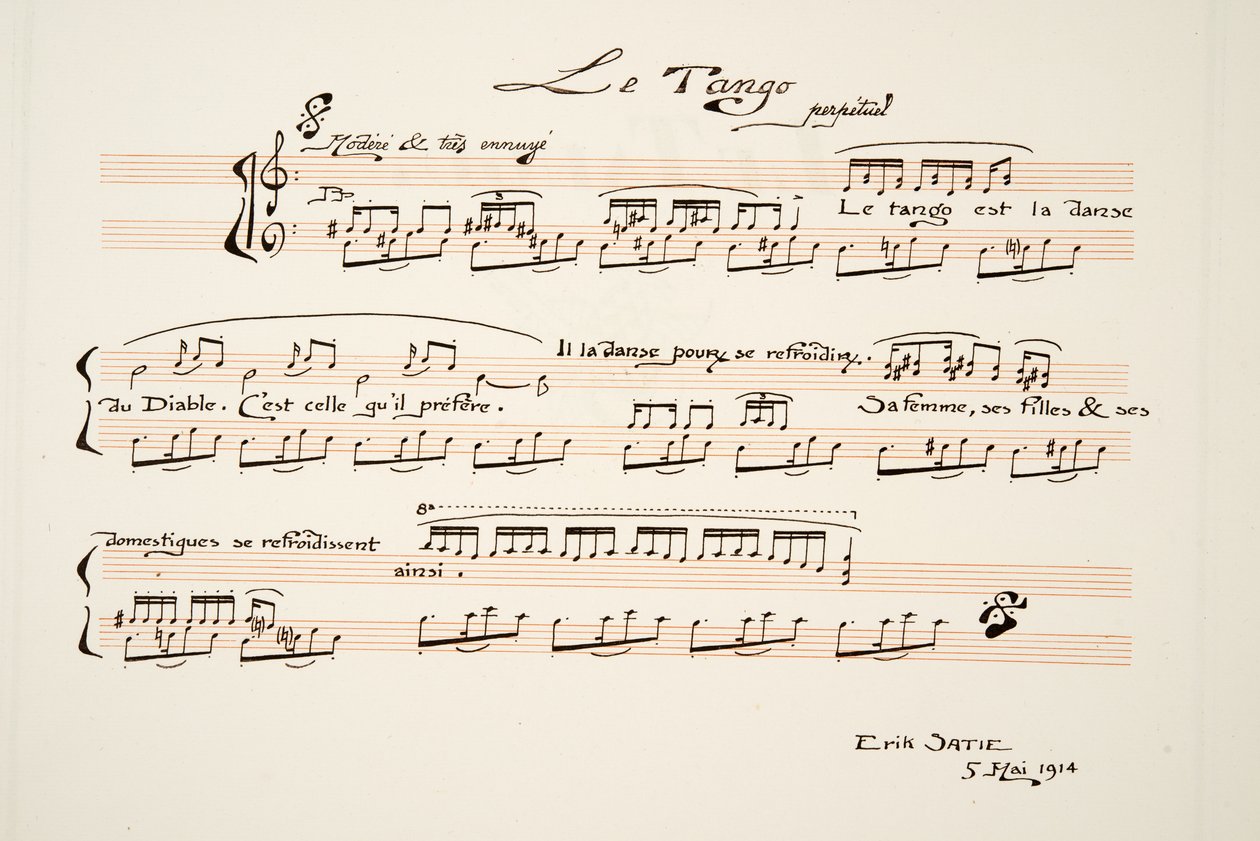 スポーツ＆エンターテイメント、パブからのLe Tangoの楽譜。 1914（ステンシルプリント） 作： チャールズ・マーティン