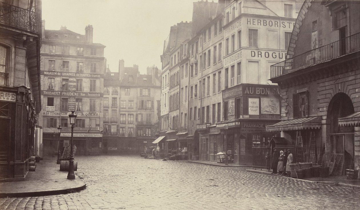 Rue de la Lingerie、Rue Berger、1860年代から70年代。 作： チャールズ・マーヴィル