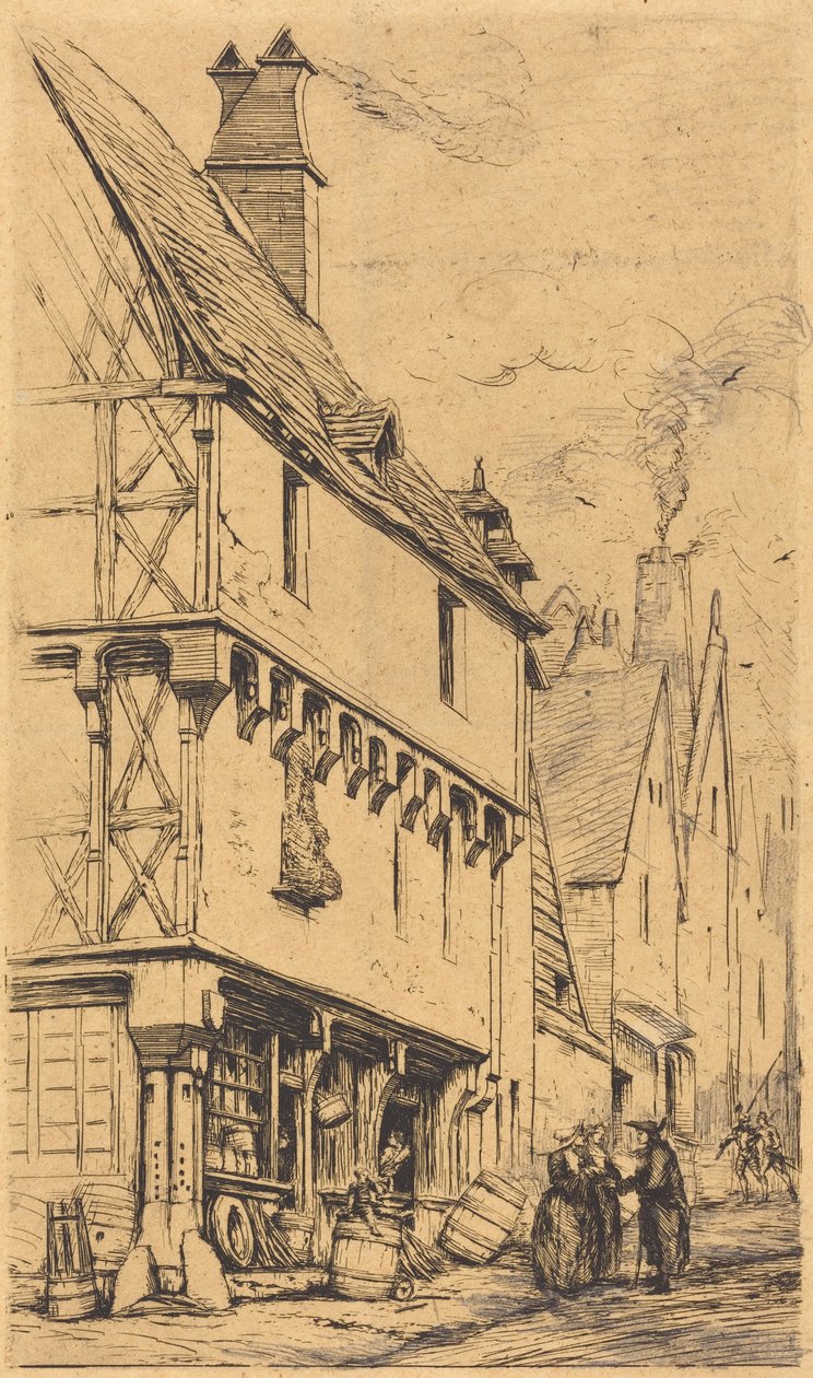 ブールジュにある古い家屋、「音楽家の家」として知られる（An Old House at Bourges, Sometimes Called the "Musician