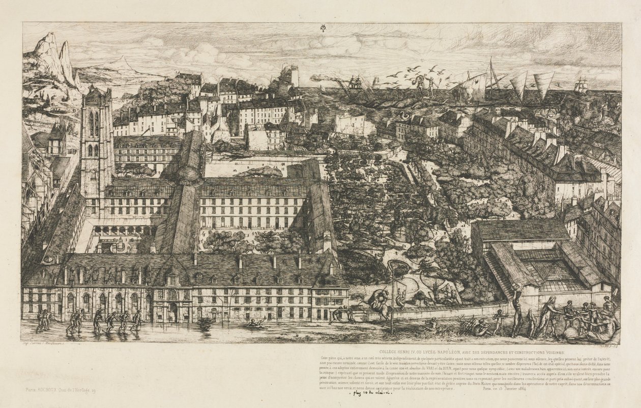 ヘンリー4世大学、1863年から1864年。 作： チャールズ・メリヨン