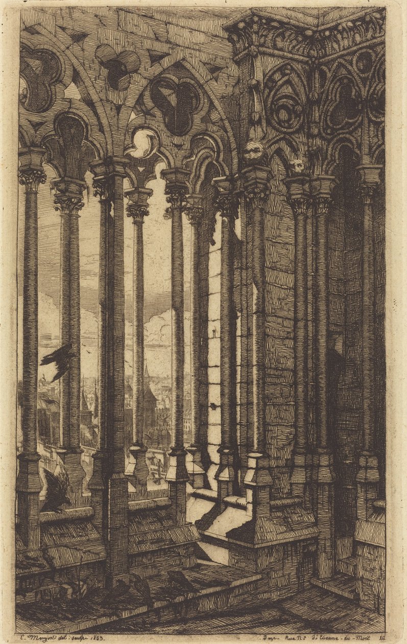 ノートルダム・ギャラリー、パリ（The Gallery of Notre Dame, Paris） 作： チャールズ・メリヨン