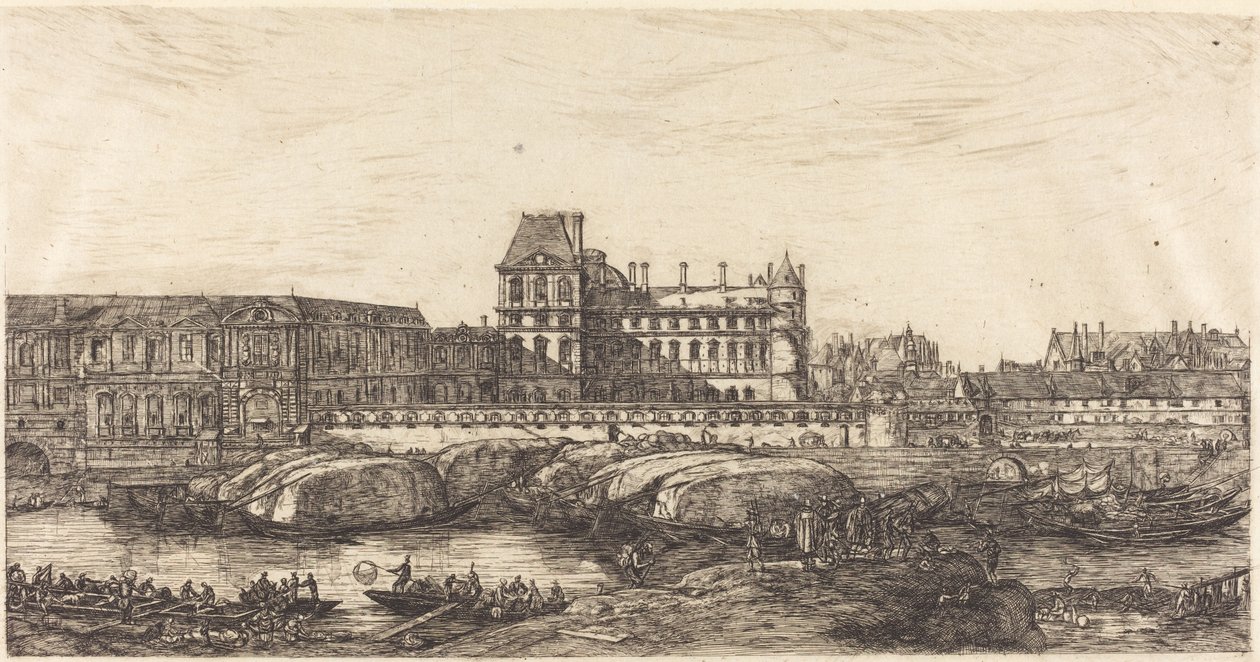 古いルーヴル、ゼーマンの絵画、1651年 作： チャールズ・メリヨン