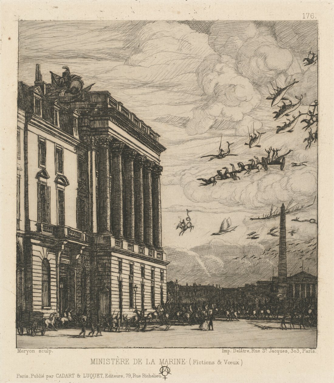 パリ海軍省（The Admiralty, Paris） 作： チャールズ・メリヨン
