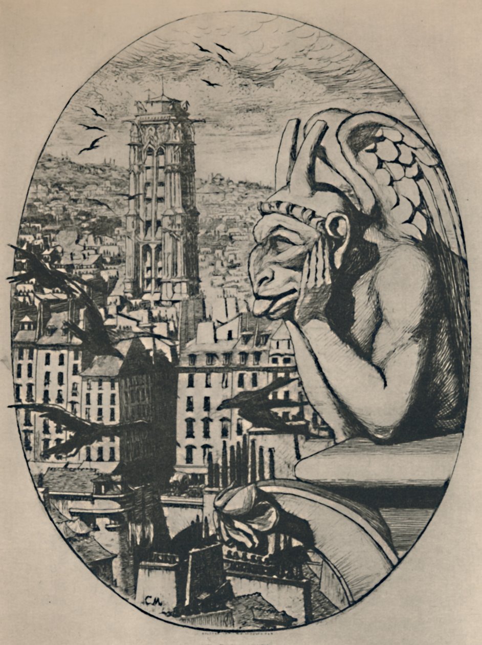 Le Stryge第8州6 34 x 5 18インチ、1853年、1927年 作： チャールズ・メリヨン