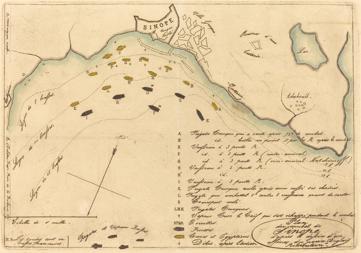 Plan du Combat de Sinope (シノペの戦いの計画) 作： チャールズ・メリヨン