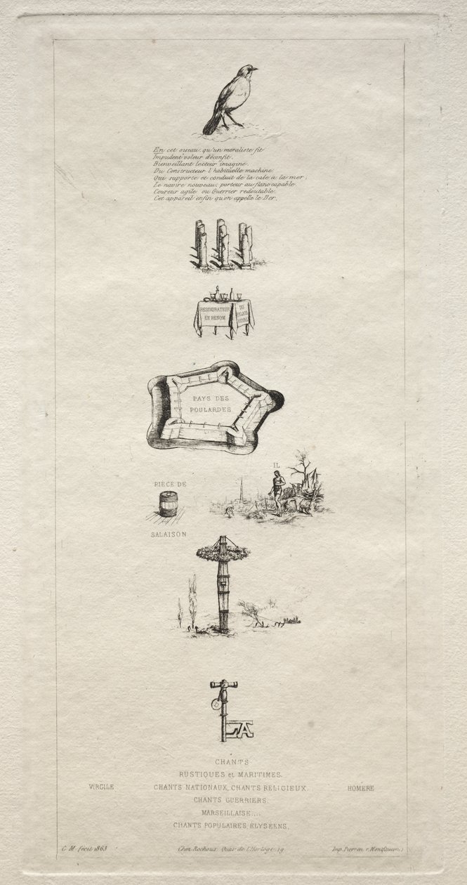 判じ絵: 「ベレンジャーは畑の鍵を持っていなかったので、それほど強くはありませんでした」 作： チャールズ・メリヨン