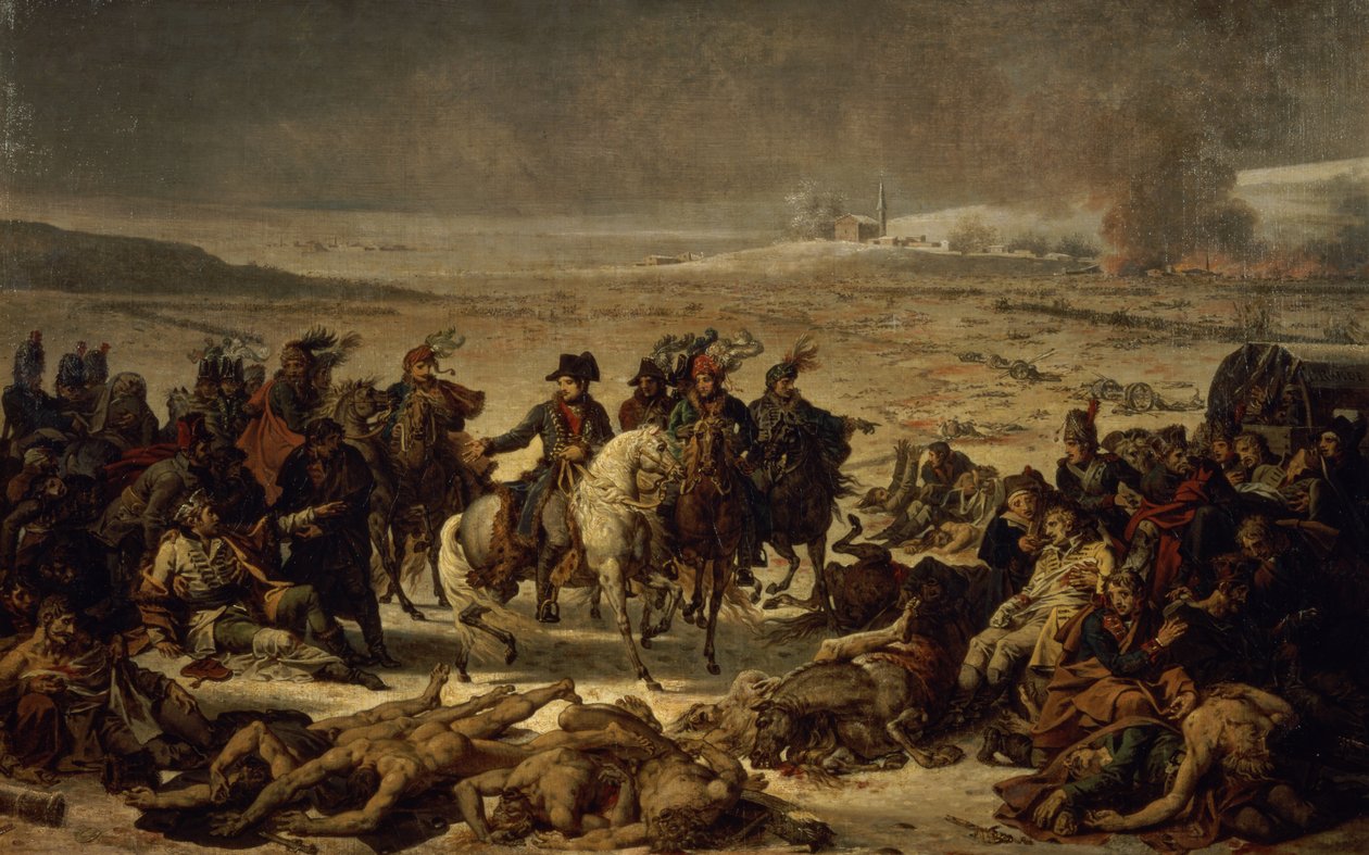 アイラウの戦いの後、1807年2月9日（キャンバスに油彩） 作： シャルル・マニエ