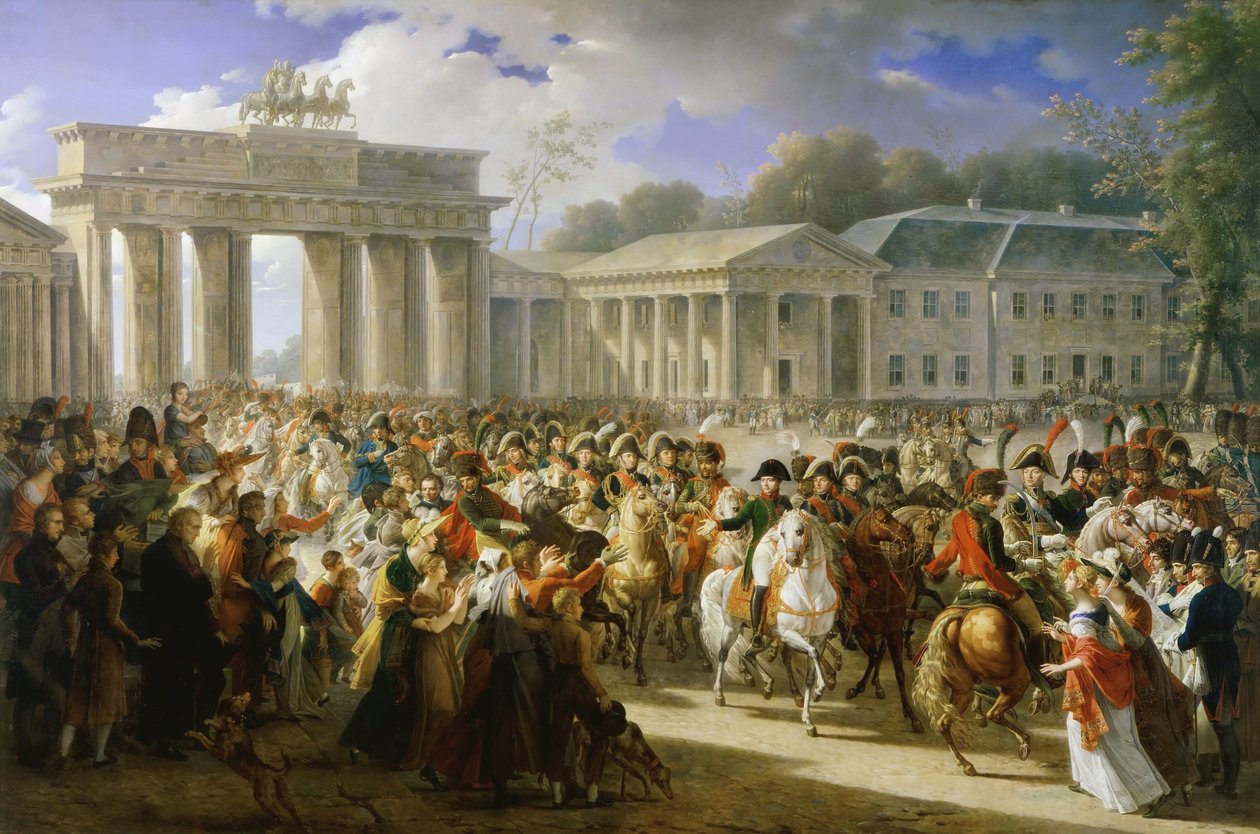 フランス語：Entrée de Napoléon à Berlin. 27 octobre 1806年10月27日、ナポレオン1世のベルリン入城。 作： シャルル・マニエ