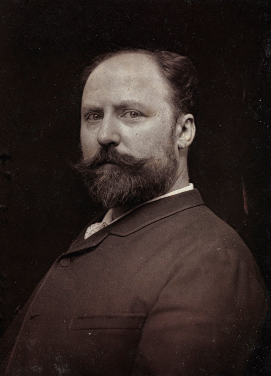 芸術および伝記アルバム、5年目、サロン1885;フランスの画家Paul Louis Narcisse Grolleron（1848-1901）の肖像 作： チャールズ・ミケレス