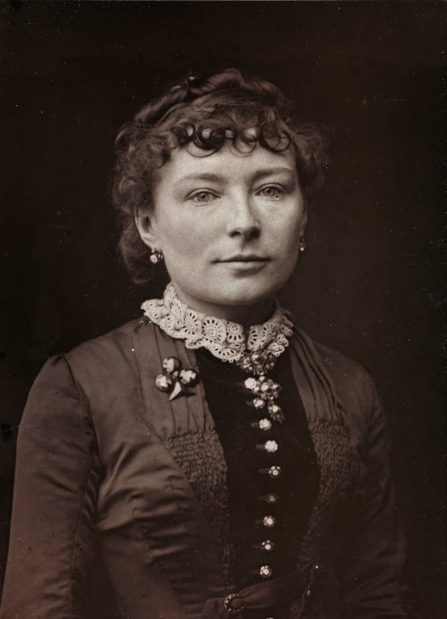 芸術および伝記アルバム、5年目、サロン1885;フランスの画家Virginie Elodie MarieThérèseDemont-Breton（1859-1935）の肖像 作： チャールズ・ミケレス