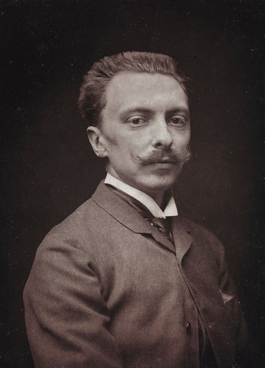 芸術および伝記アルバム、5年目、サロン1885;フランスの画家アルフレッドポールマリードリシュモン（1857-1911）の肖像 作： チャールズ・ミケレス