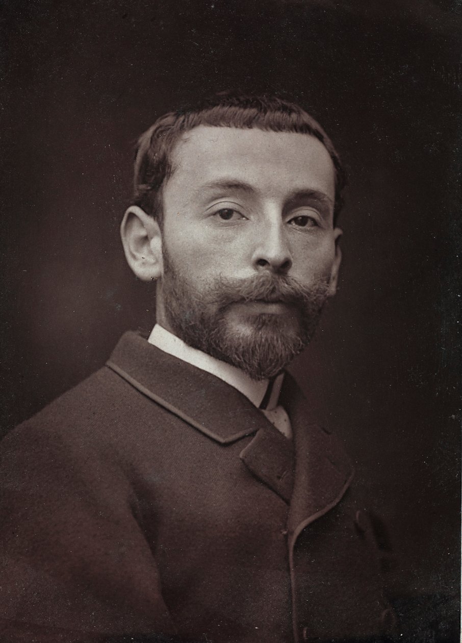 芸術および伝記アルバム、6年目、サロン1885;フランスの画家アレクサンドルブロックの肖像画（1862-1906） 作： チャールズ・ミケレス