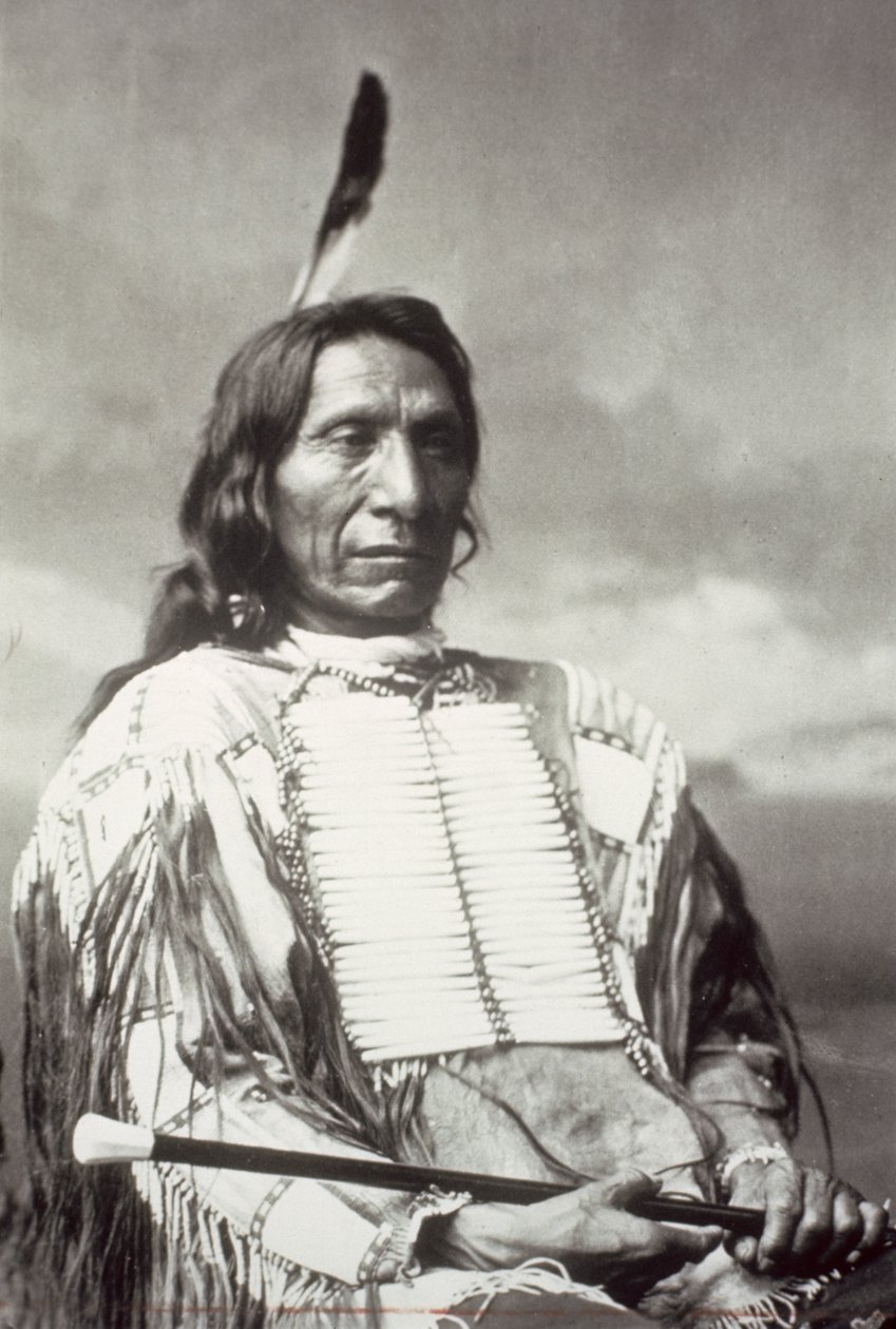 レッド・クラウド・チーフ（1822-1909）1880年（モノクロ写真 作： チャールズ・ミルトン・ベル